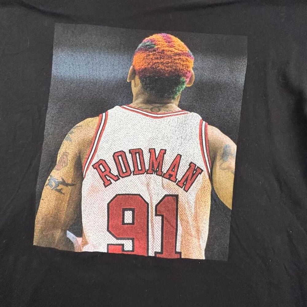 Mitchell & Ness Dennis Rodman Chicago Bulls T-Shirt Men's XL NBA Graphic Tee - Picture 3 of 7